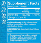 Vitamina B12 1000 mcg – 100 Tabletas Sublinguales