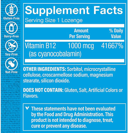 Vitamina B12 1000 mcg – 100 Comprimidos – Reducción del cansancio y la fatiga: Su consumo adecuado favorece la – Image 2