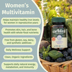 EarthFirst Organic Women’s Multi Once Daily - Multivitamínico para Mujer con Hierro y Vitamina B12 - 60 Comprimidos