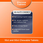 Quality Choice Comprimidos de Glucosa de Acción Rápida Sabor Naranja, 50 unidades