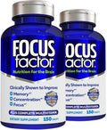 Focus Factor Nutrition for The Brain - Suplemento Multivitamínico Completo para la Memoria y Concentración con Vitaminas B6, B12, D, Bacopa Monnieri y Tirosina - 150 comprimidos (Pack de 2)