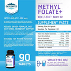 Metilfolato Activo 5-MTHF con Complejo B - 3 Meses, One Elevated