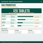 Multipetcare Probióticos para Perros – 5 Cepas, 2 Mil Millones UFC + Enzimas Digestivas y Prebióticos | Salud Digestiva, Heces Firmes, Menos Gases | con Vitaminas del Grupo B | Sabor a Pollo | 120 Comprimidos
