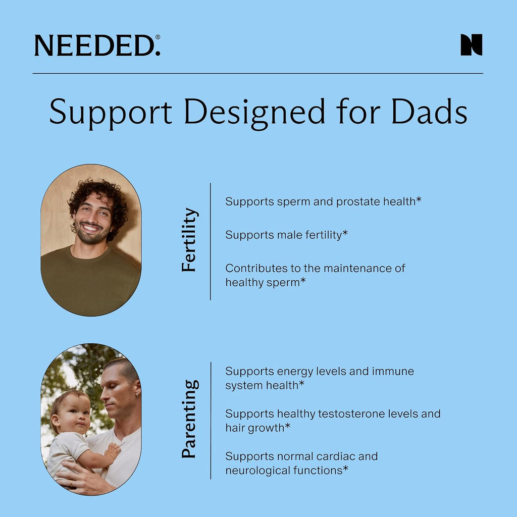 Needed. Multivitamínico para Hombres - 25 Nutrientes para Fertilidad y Salud Masculina