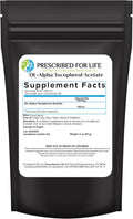 Prescribed For Life Tocopherol Acetate Powder, Water Soluble Alpha Vitamin E, 700 IU gm Powder, Vegan, Gluten Free, Non GMO (56g)