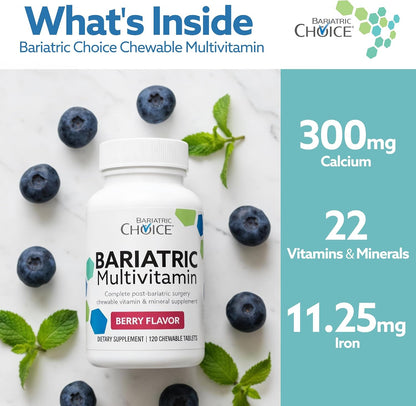 Bariatric Choice My Bariatric – Fácil de tomar: Los comprimidos masticables sabor berry hacen que la – Image 3