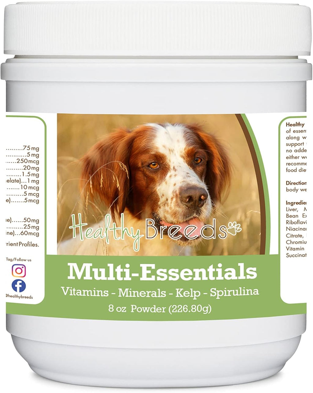 Healthy Breeds Irish Red and White Setter Polvo Multi-Essentials para Perros - Suplemento de Vitaminas, Minerales y Antioxidantes - 227 g