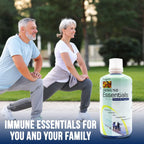Wellgenix Immune Essentials Complemento Líquido – Saúco, Equinácea, Zinc y Vitamina C – Sabor a Fruta – 946 ml