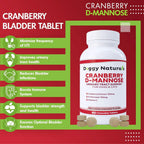Cranberry D-Mannose para Perros y Gatos - Apoyo para el Tracto Urinario - 60 Comprimidos Masticables