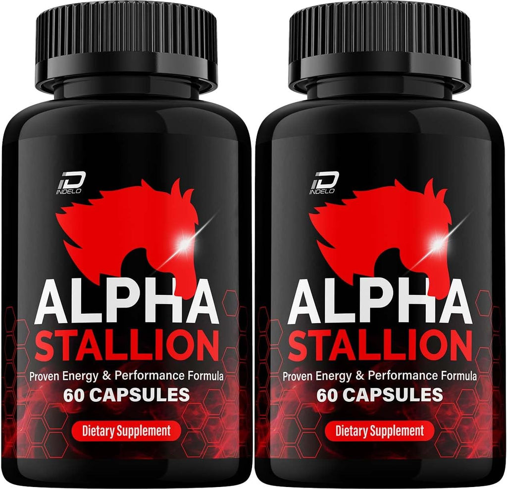 Alpha Stallion Cápsulas - Fórmula de Alto Rendimiento - 120 Cápsulas (2 Envases)