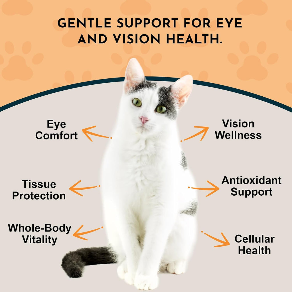 Eye Defense Support para Perros y Gatos, 59 ml - Fabricado en EE. UU. Mezcla Herbal Orgánica de Arándano y Caléndula, Sin Alcohol