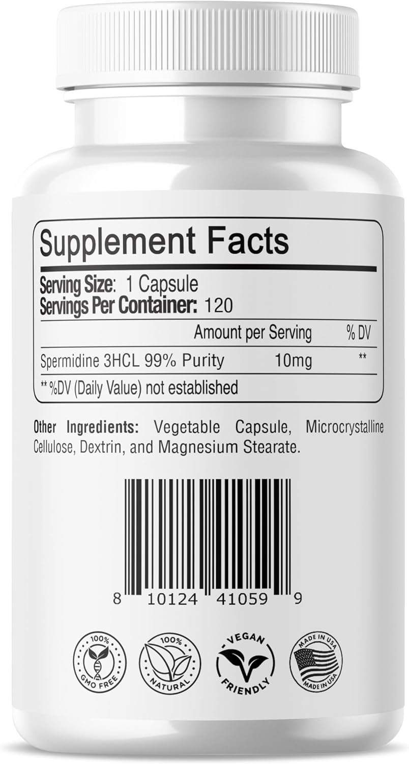 Vital Aura Espermidina 10mg - 120 Cápsulas (4 Meses)