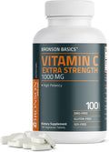 Bronson Vitamina C 1000 mg Extra Strength - 100 Comprimidos Vegetarianos