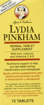 Lydia Pinkham Complemento Herbal en Comprimidos para Menstruación y Menopausia, 72 Comprimidos