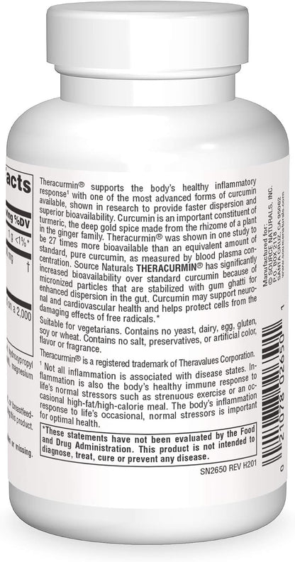Source Naturals Theracurmin, 600 mg – 60 Cápsulas Vegetarianas – Image 2