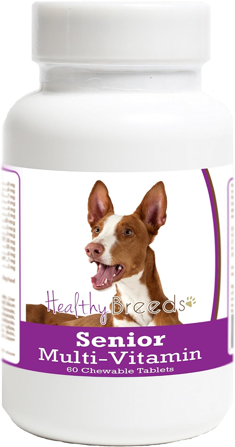 Healthy Breeds Ibizan Hound Senior Dog Multivitamin Tablets 60 Count – Image 1
