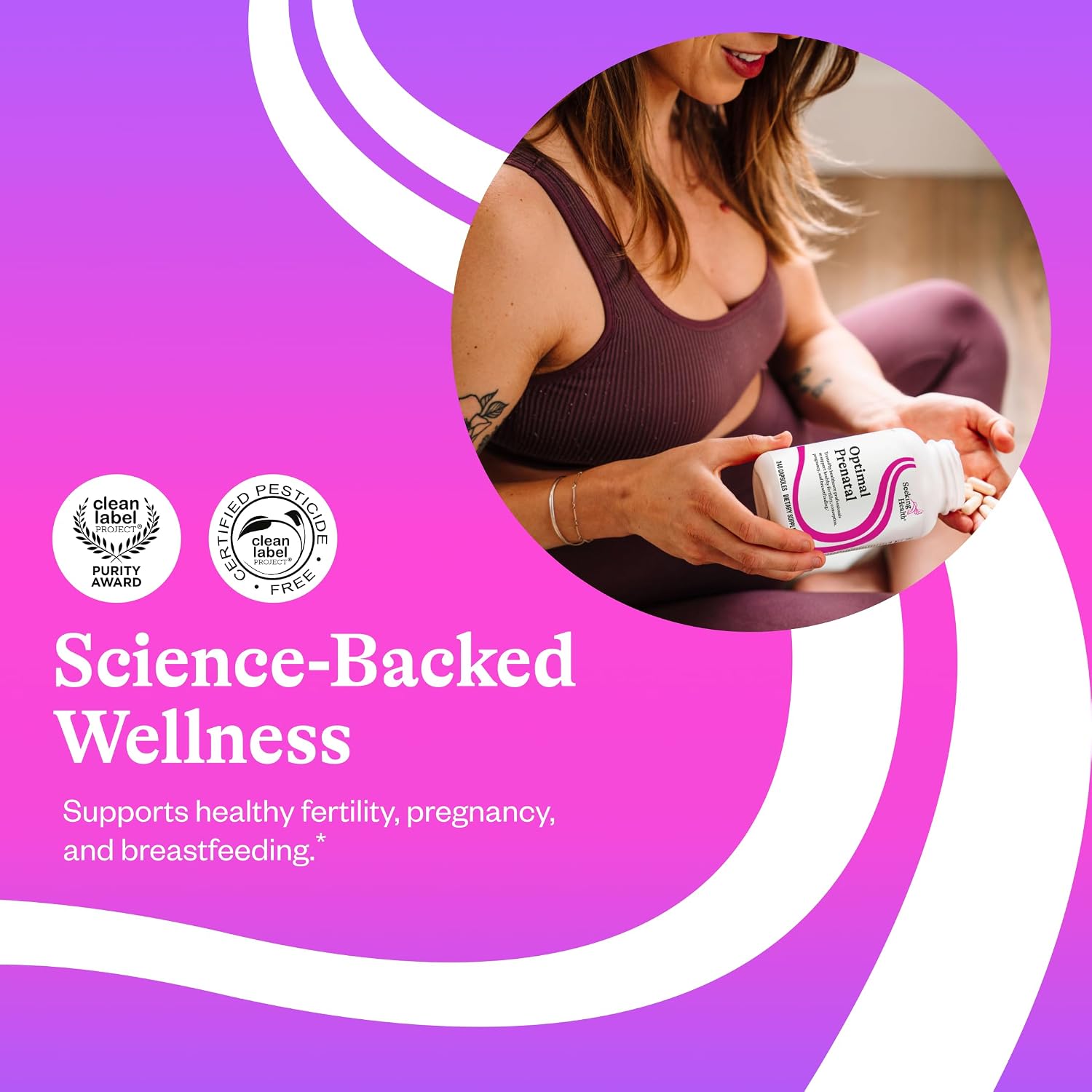 Seeking Health Optimal Prenatal - Prenatal Supplement with Methylfolate and Choline - 240 Capsules