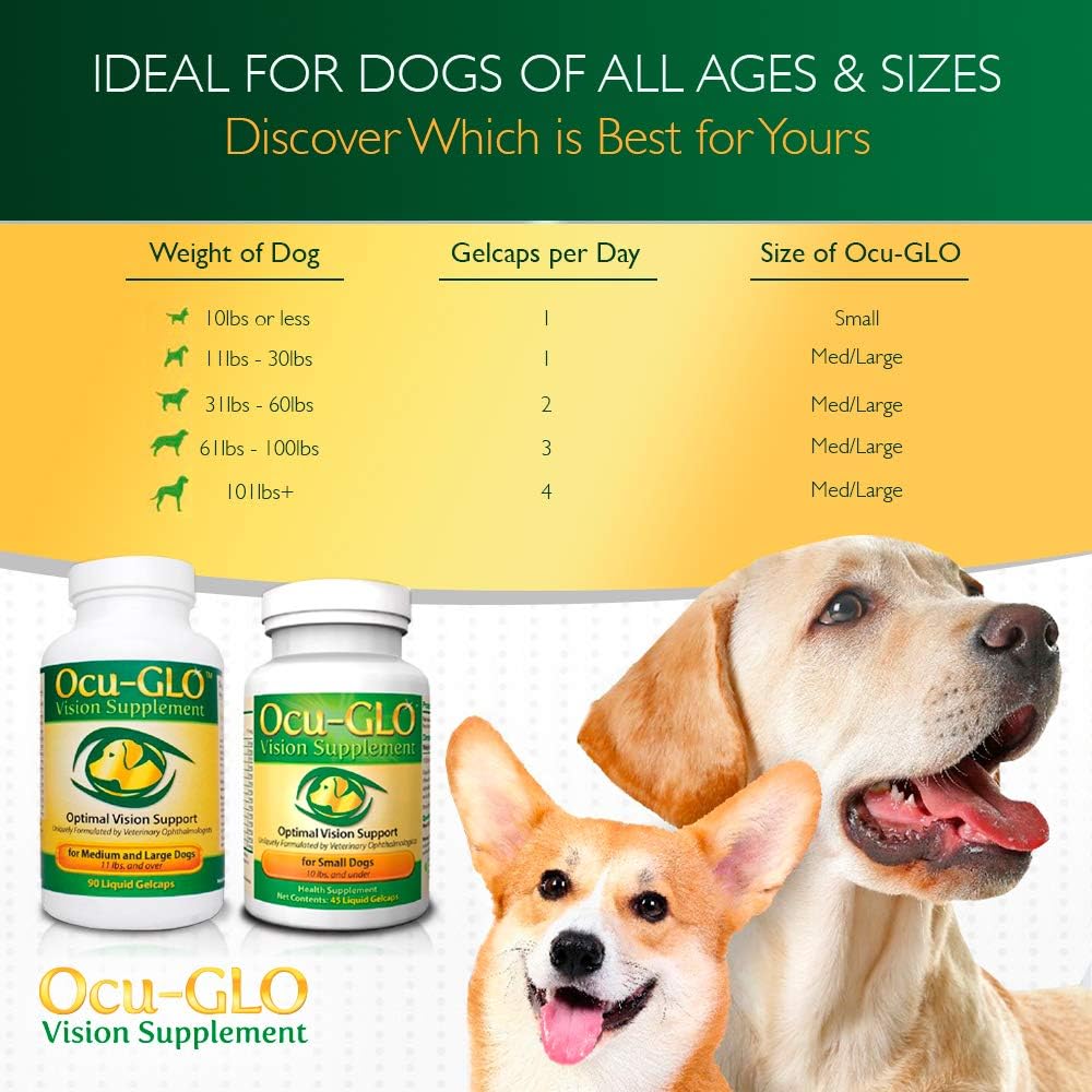 Ocu-GLO Suplemento Visual para Perros Medianos a Grandes (45 comprimidos)