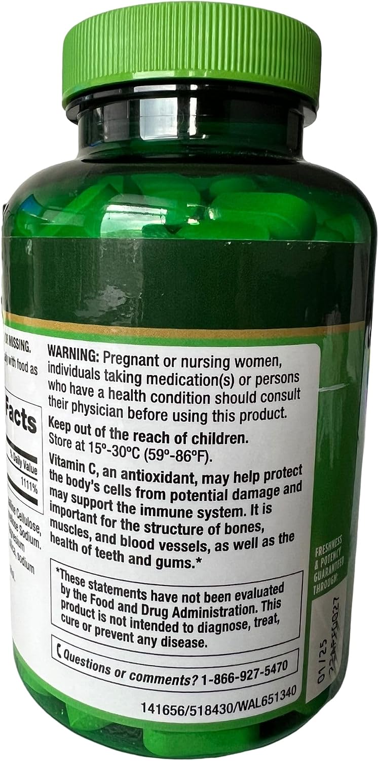 Finest Nutrition Vitamina C con Escaramujo 1000mg, 200 Comprimidos