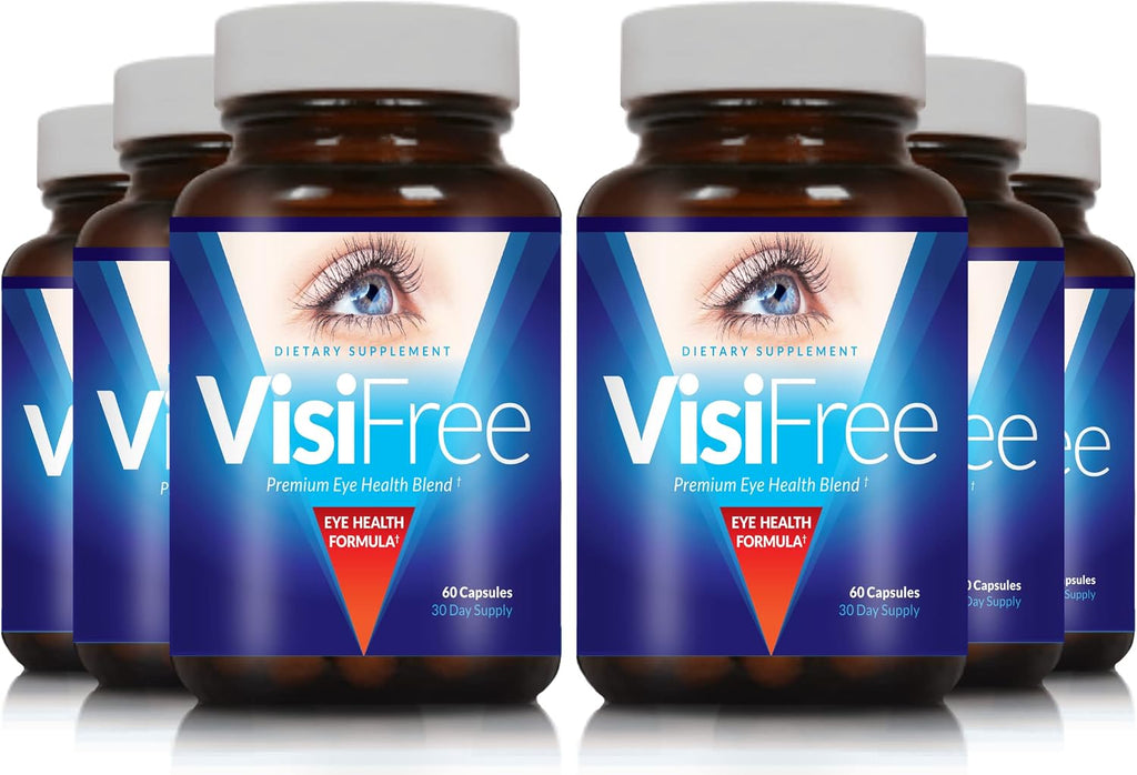 VisiFree Suplemento Ocular para Adultos - Cápsulas de Luteína, Zeaxantina y Astaxantina - 6 Pack