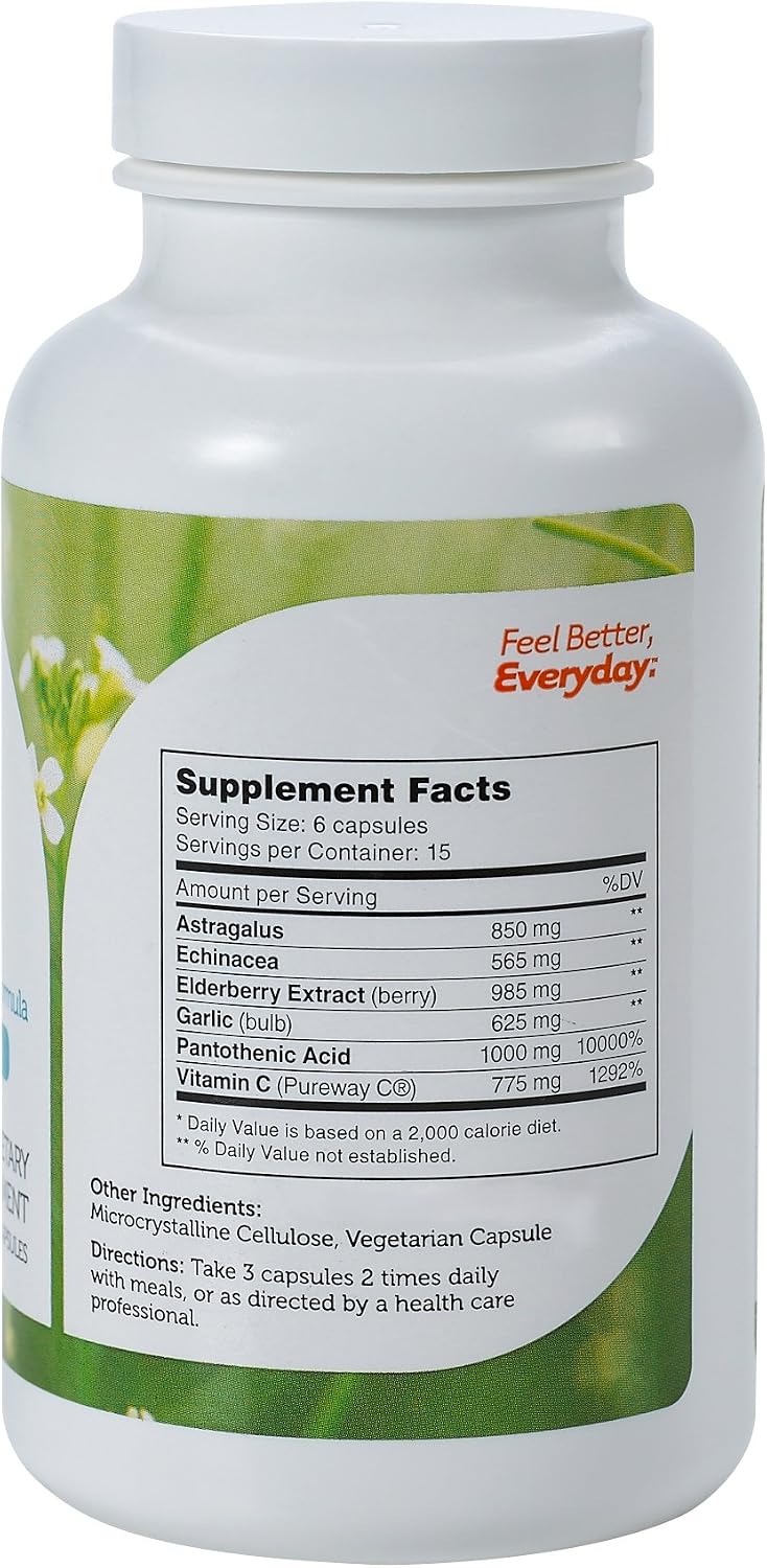 Zahler ImmunAbreve - 90 Cápsulas - Complejo de Vitamina C, Ácido Pantoténico y Equinácea