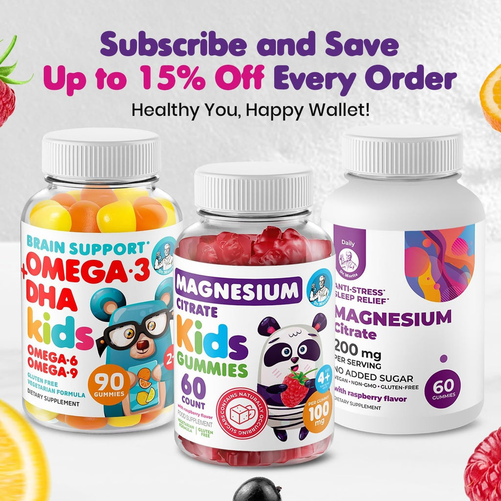 DR. MORITZ Gominolas de Magnesio y Multivitamínicas para Niños (240 Gominolas)