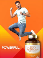 Carlyle Vitamina C Tamponada 2000 mg con Bioflavonoides y Escaramujo – 180 Comprimidos