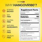 Hangovr180® Tri-Power Before Drinking Defense - Suplemento con DHM 1500mg (8 Sobres)