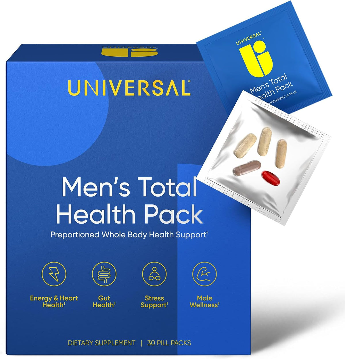 Universal U Men's Total Health Vitamin Packs – Energía y concentración: La mezcla de hongos adaptógenos PeakO2 – Image 1