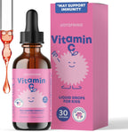 JoySpring Vitamina C y Zinc para Niños con Saúco, Suplemento Líquido | Sin Alcohol | 3+ Años (60 ml, 30 Dosis)