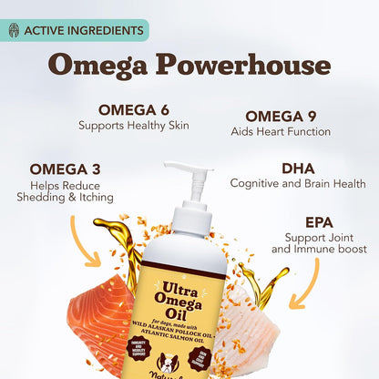 Natural Dog Company Ultra Omega Oil - Aceite de Pescado para Perros 2000 mg (473 ml) – Image 2