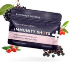 SGC Immunity Shots - Gominolas Multivitamínicas de Saúco y Goji Berry 500mg, 48 Gominolas (12 Paquetes de 4)