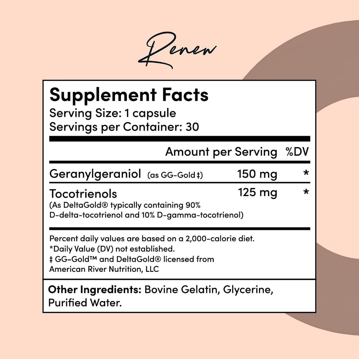 Tranont Renew - Complejo Antioxidante con Vitamina E Tocotrienoles y Geranilgeraniol - Apoya la Salud Celular y Articular - – Image 7