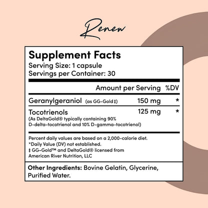 Tranont Renew - Complejo Antioxidante con Vitamina E Tocotrienoles y Geranilgeraniol - Apoya la Salud Celular y Articular - – Image 7