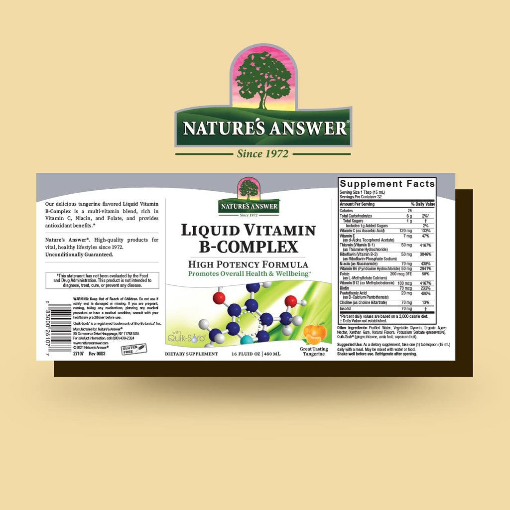 Nature's Answer Liquid Vitamin B-Complex - 473 ml