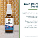KAL Vitamina B12 Metilcobalamina ActivSpray 2500 mcg, Spray de Vitamina B12, Sabor Natural a Bayas, 80 Servicios, 60 ml