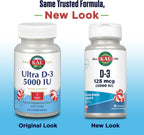 KAL Vitamina D3 Masticable 5000 UI (125 mcg) 60 Comprimidos