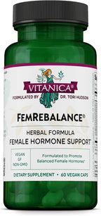 Vitanica FemRebalance – Female Hormone Balance Support, 60 Vegan Capsules