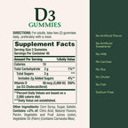 Nature's Bounty Vitamin D3 Gummies, 2000 IU (50 mcg), Mixed Fruit Flavor, 90 Gummies