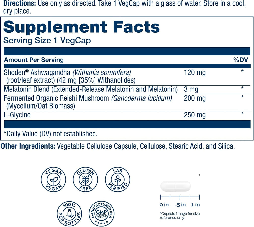 SOLARAY SharpMind Sleep - Fórmula de ayuda para dormir con melatonina de liberación prolongada 3 mg - 30 cápsulas veganas