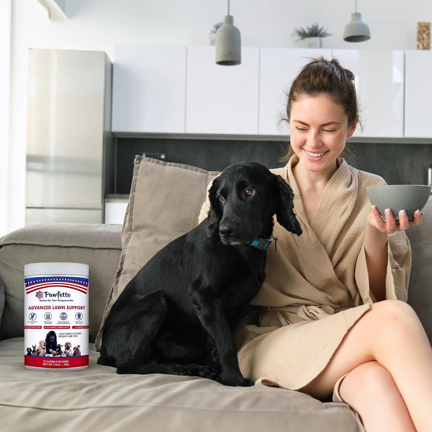 Pawfetto Suplemento Avanzado para el Césped para Perros – 70 Golosinas masticables