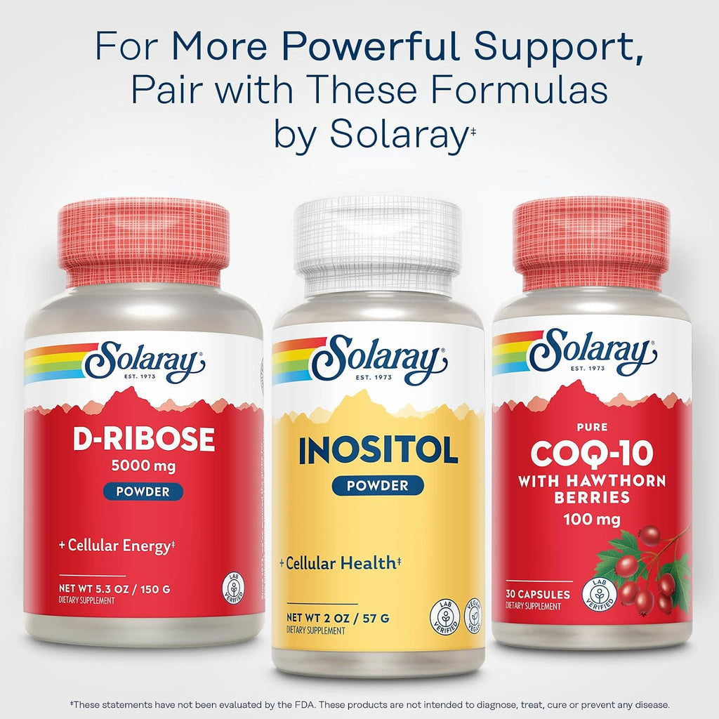 SOLARAY Inositol Puro en Polvo - 700 mg por dosis - 163 porciones - 113 g
