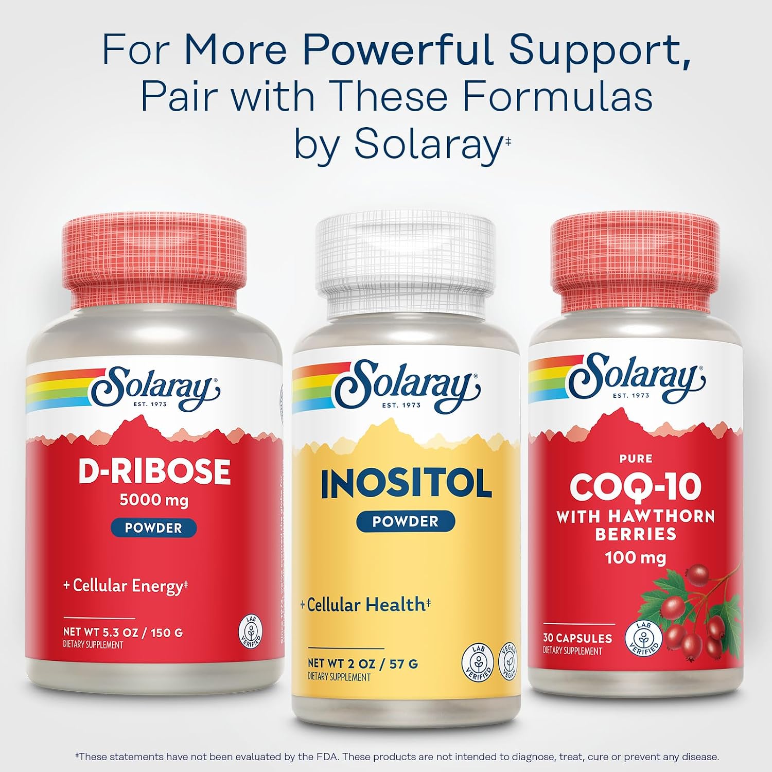 SOLARAY Inositol Puro en Polvo - 700 mg por dosis - 163 porciones - 113 g