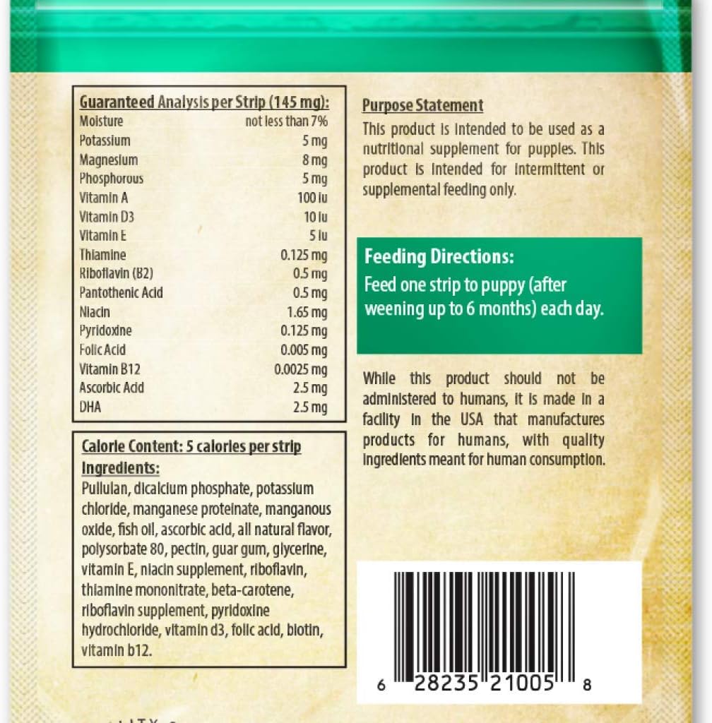 PetStrips Multivitamínico para Cachorros 30 Tiras de Acción Rápida