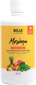 Bella All Natural Moringa Juice Energy Plus - Bebida Multivitamínica y Antioxidante - 946ml