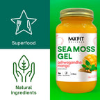 Gel de Sea Moss con Ashwagandha y Mango | 24oz - Wildcrafted Gold Sea Moss | MAX FIT