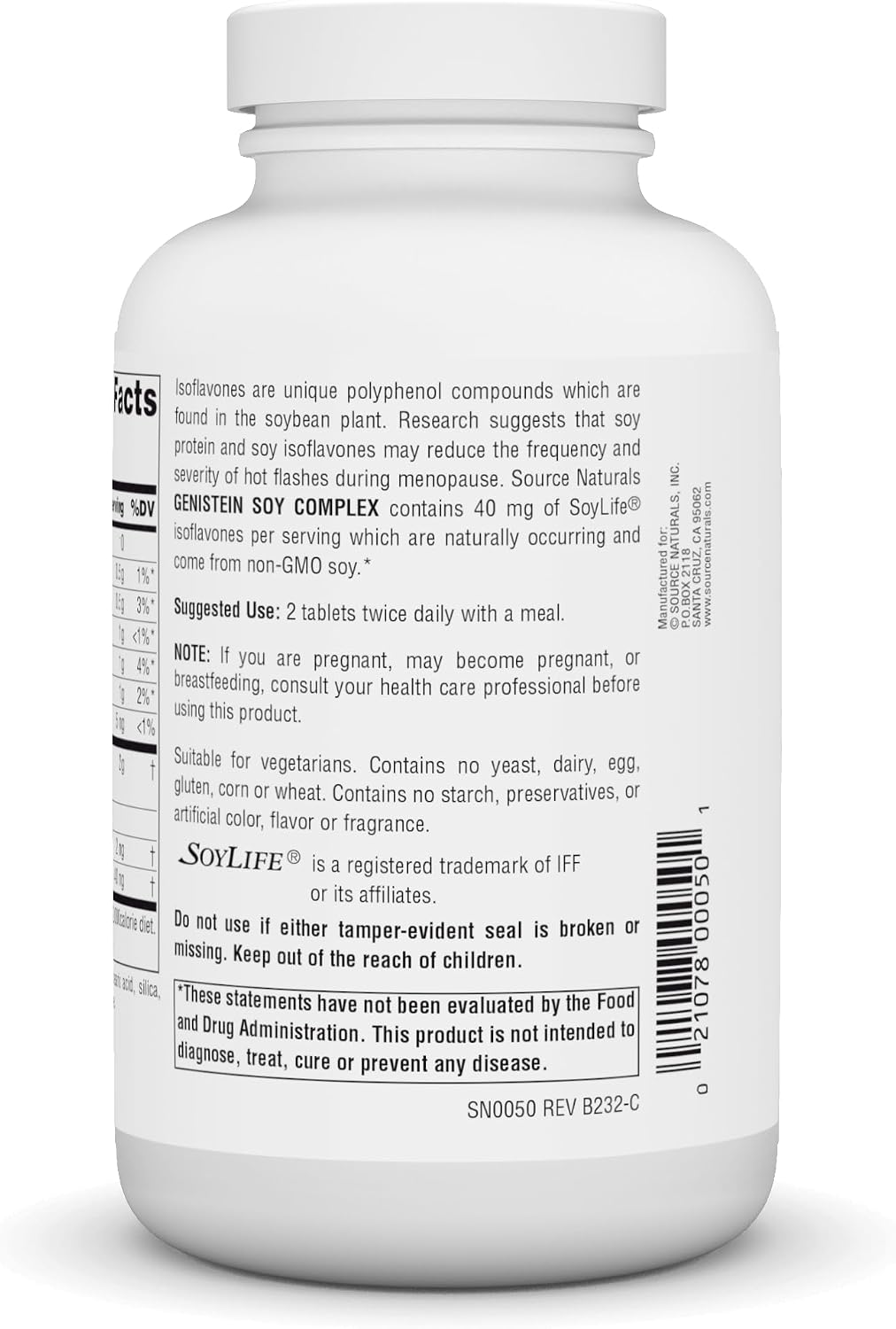 Source Naturals Genistein Soy Complex* 1000 mg - 120 Comprimidos