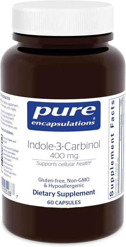 Pure Encapsulations Indole-3-Carbinol 400 mg, 60 Cápsulas – Image 1