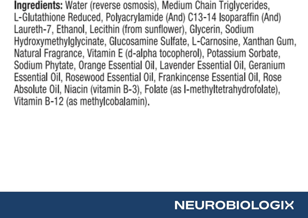 Neurobiologix Crema Tópica de Glutatión con Vitaminas y Antioxidantes - 1.7 oz