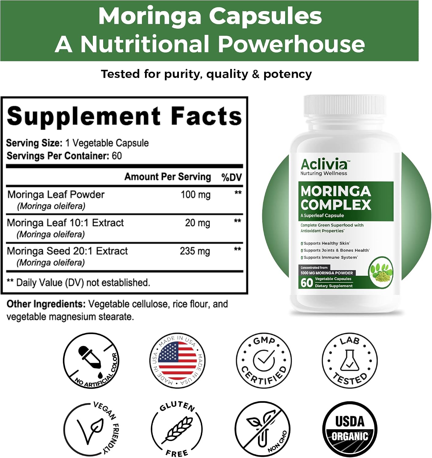 Moringa Complex - 5000mg - 60 Cápsulas